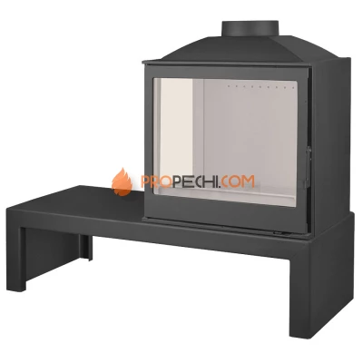 Печь-камин Liseo Castiron LCI 5 GFL Table, стекло слева
