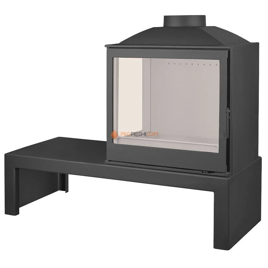 Печь-камин Liseo Castiron LCI 5 GFL Table, стекло слева
