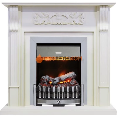 Каминокомплект Dimplex Venice - Фактурный белый с очагом Danville Chrome FB2