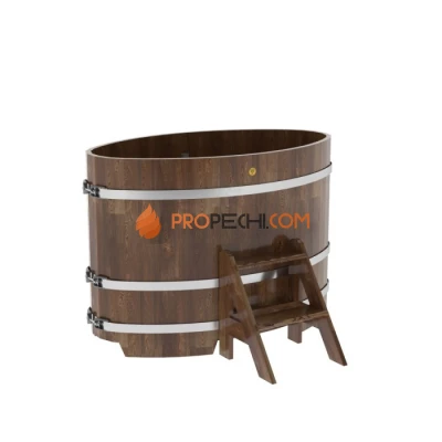 Купель BentWood овальная из сращенных ламелей мореной лиственницы 0,80х1,42
