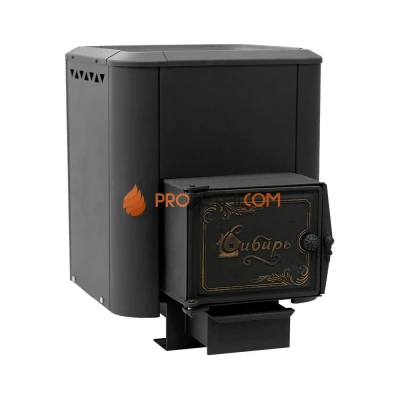 Чугунная банная печь НМК Сибирь-15 конвекционная с выносным топочным каналом