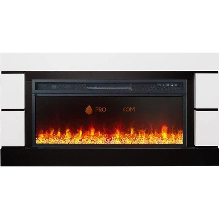 Каминокомплект Royal Flame Modern - Белый с черным (Глубина 300 мм) с очагом Vision 42 LED