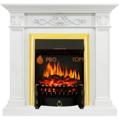 Каминокомплект Royal Flame Verona - Белый дуб с очагом Fobos FX Brass