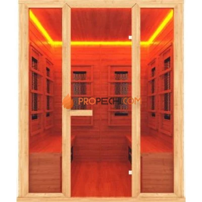 Сауна инфракрасная НКЗ керамика 4-местная прямая 170x130x200 см, вход со стороны 170 см