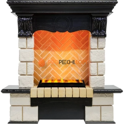 Каминокомплект Dimplex Pierre Luxe - Венге / Шампань (Высота 975мм) с очагом Cassette 400 LNH-INT PS (без дров)