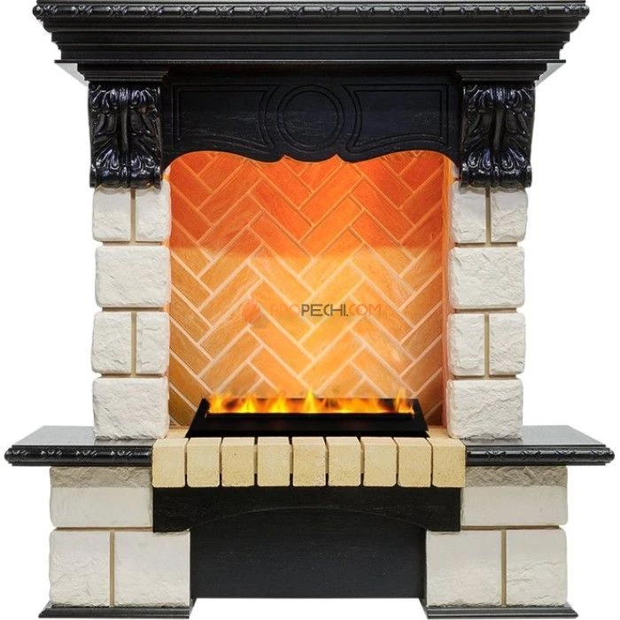 Каминокомплект Dimplex Pierre Luxe - Венге / Шампань (Высота 975мм) с очагом Cassette 400 LNH-INT PS (без дров)