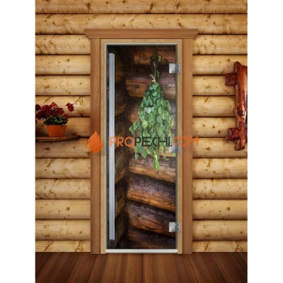 Дверь для бани DoorWood Престиж Фотопечать А007, 2000x800 мм