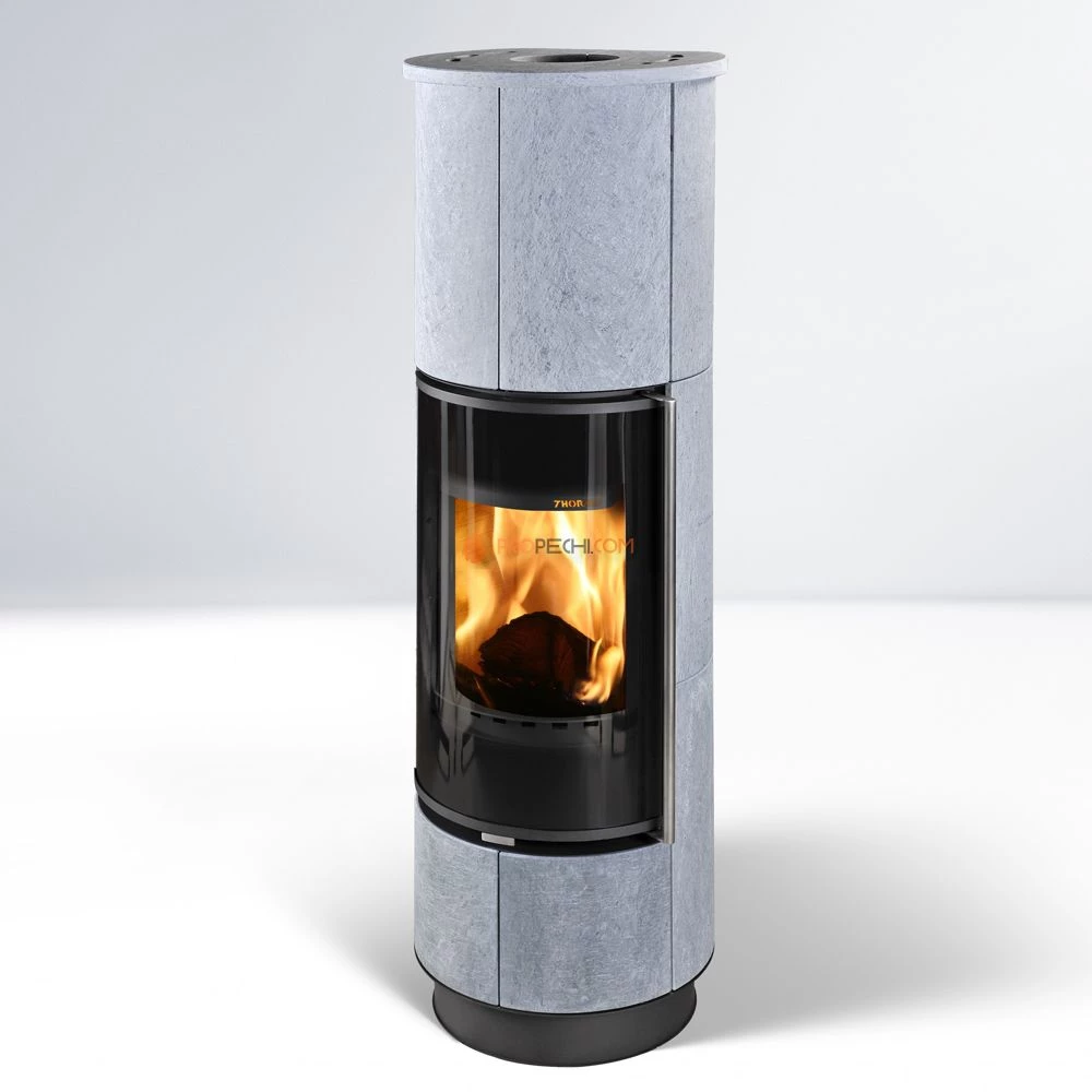 Печь-камин Thorma DELIA Extra Serpentino, черная