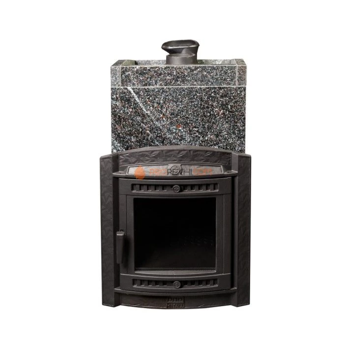 Чугунная печь для бани Атмосфера XL в облицовке Амфиболит