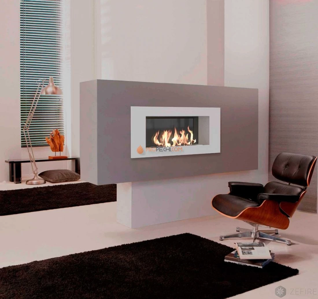 Биокамин Zefire Elliot 900 белый со стемалитом