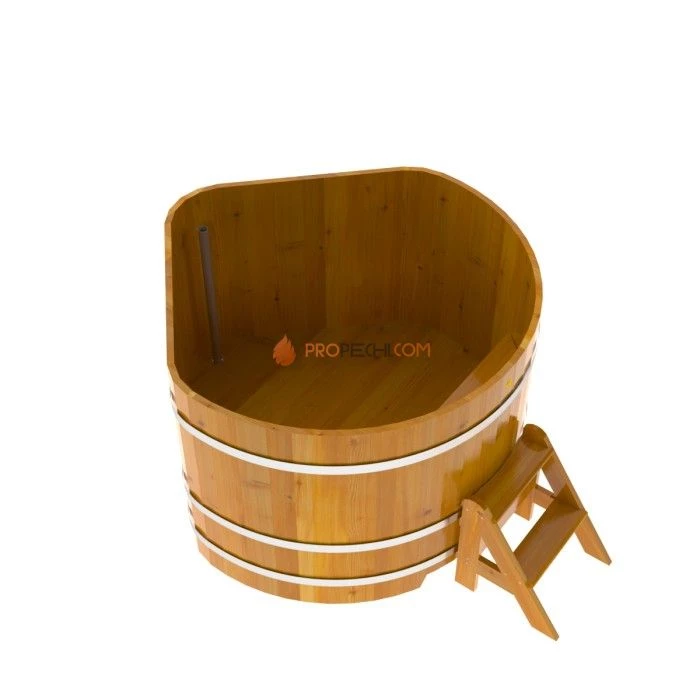 Купель BentWood угловая из натуральной лиственницы 1,37х1,37 Рустик