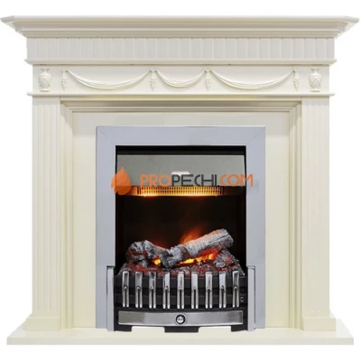Каминокомплект Dimplex Corfu - Слоновая кость с очагом Danville Chrome FB2