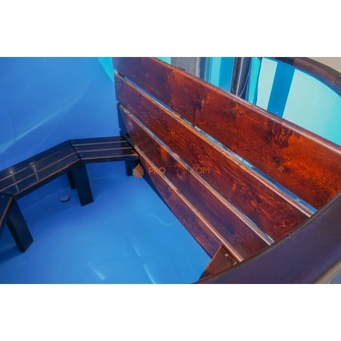 Фурако круглая НКЗ STANDARD из кедра, с пластиковой вставкой, диаметр 220 см, высота 120 см (внутренняя печь)