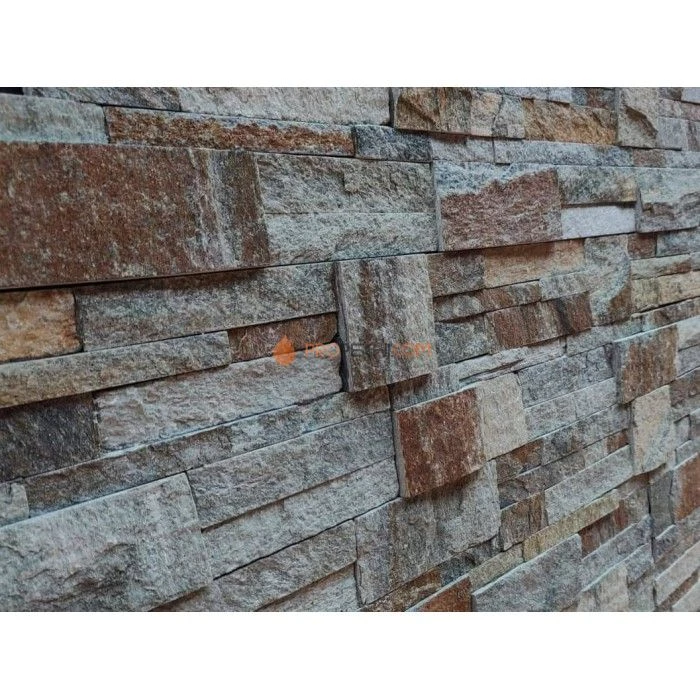 Панель Модерн кварцит серо-зелёный (350х180мм) упак. (6шт/0,378м2)