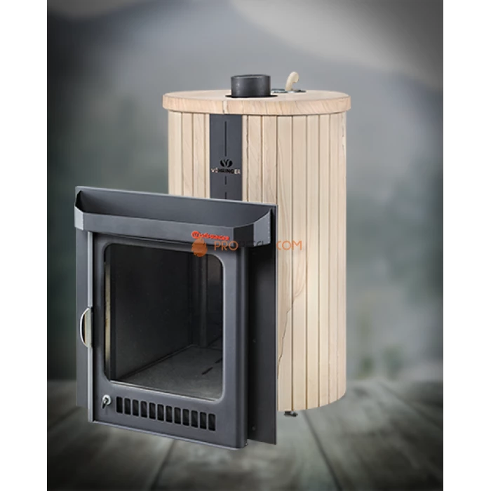 Дровяная печь для бани Ферингер Оптима до 28 м³ - Окаменевшее дерево перенесённый рисунок