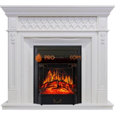 Каминокомплект Royal Flame Alexandria - Белый дуб с очагом Majestic FX Black