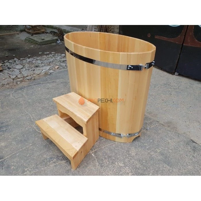 Купель овальная НКЗ из кедра, 115x69x128 см / 25 мм