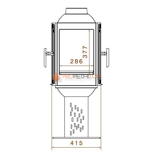 Печь-камин Liseo Castiron LCI 5 GDF Compact