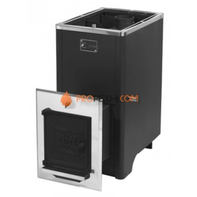 Дровяная печь для бани Вулкан Эльбрус 26 Чугун с теплообменником