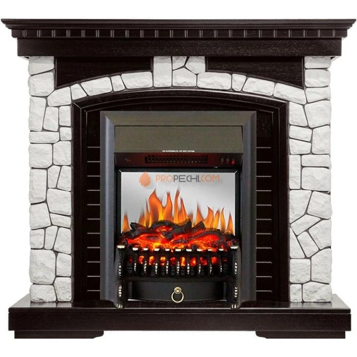 Каминокомплект Royal Flame Glasgow - Венге / Белый с очагом Fobos FX M Black