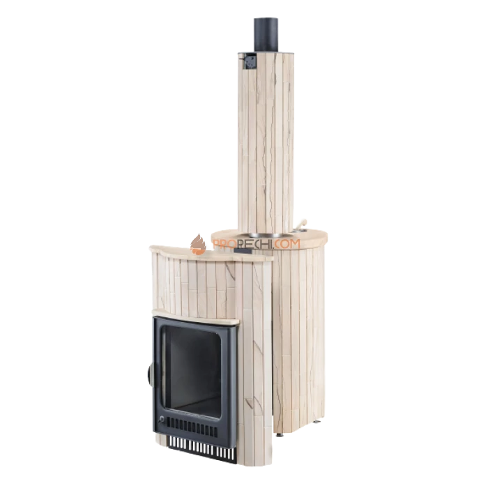 Дровяная печь для бани Ферингер Макси До 38 м³ - Окаменевшее дерево наборный