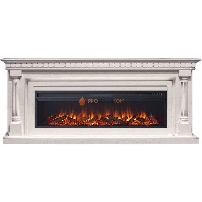 Каминокомплект Royal Flame Dallas 60 - Слоновая кость с патиной с очагом Vision 60 LOG LED