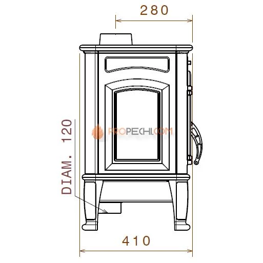 Печь-камин Liseo Castiron LCI Premium