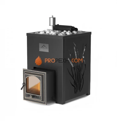 Банная печь Эверест INOX 15 (210) в кожухе "КАМЫШ"