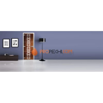 Стеклянная межкомнатная дверь DoorWood с рисунком MG-06 Бронза матовая, 2000х800 мм