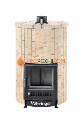 Банная печь Ферингер Уют-18 ПФ Окаменевшее дерево наборный