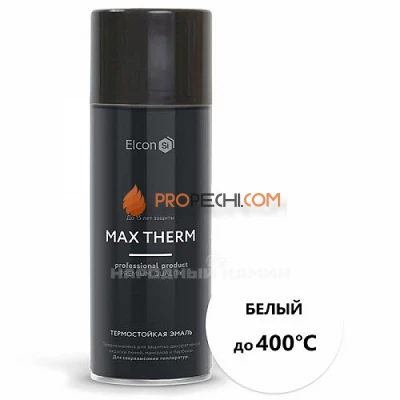 Elcon Эмаль термостойкая +400 белая, 520 мл. аэрозоль