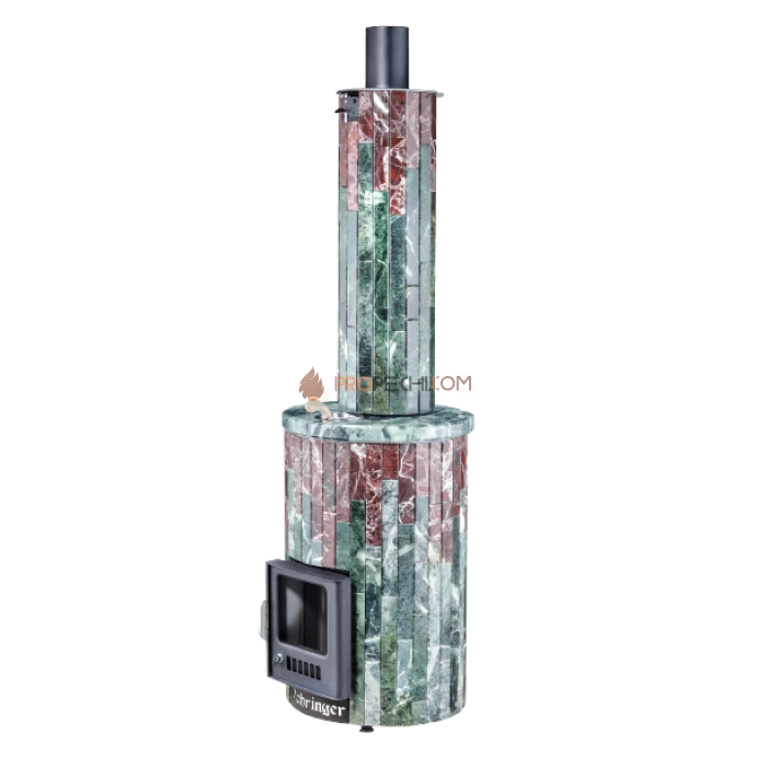 Дровяная печь для бани Ферингер Уют-25 до 25 м³ - Змеевик + Россо Леванте