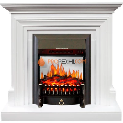Каминокомплект Royal Flame Bradford - Белый с очагом Fobos FX M Black