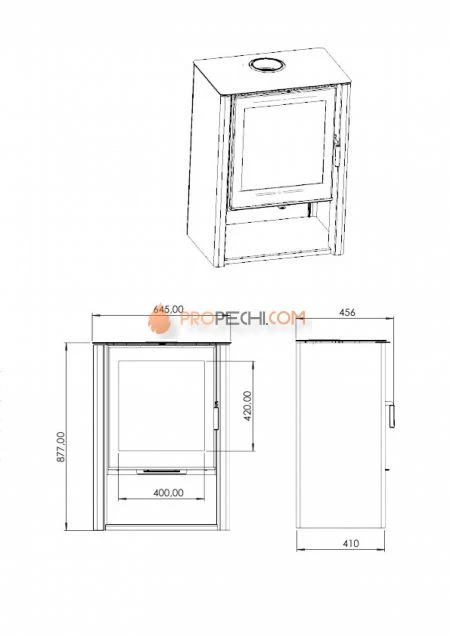 Печь-камин Мета-Бел Севан 7В