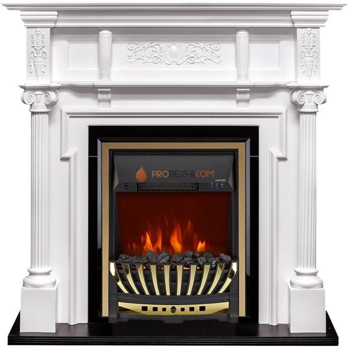 Каминокомплект Royal Flame Oxford - Белый с очагом Aspen Gold