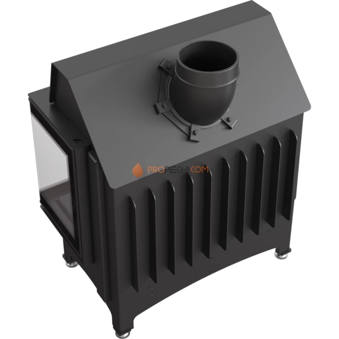 Каминная топка стальная Kratki Zibi/P/BS/DECO (угловое стекло справа) (11 кВт)