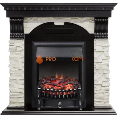 Каминокомплект Royal Flame Dublin - Венге / Сланец белый с очагом Fobos FX Black
