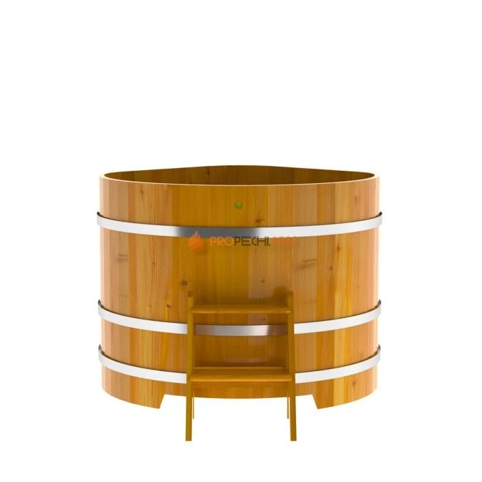 Купель BentWood угловая из натуральной лиственницы 1,19х1,19 Рустик