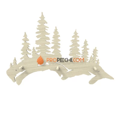 Вешалка 3 крючка Лес