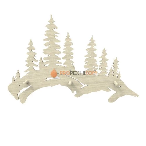 Вешалка 3 крючка Лес