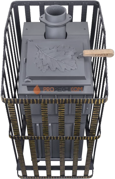 Чугунная банная печь Гроза Ураган 18П в сетке