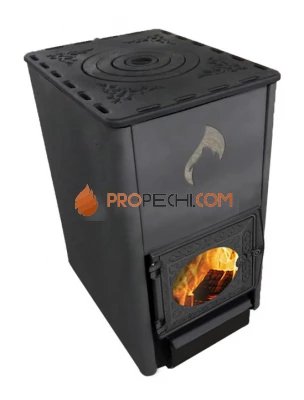 Отопительно-варочная печь Березка "Комфорт 120" стекло