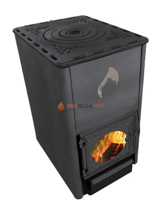 Отопительно-варочная печь Березка "Комфорт 120" стекло