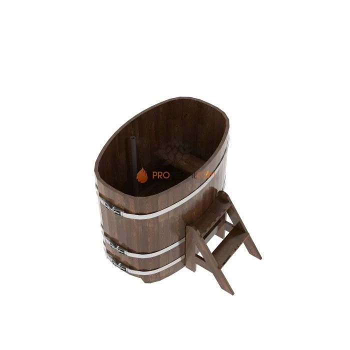 Купель BentWood овальная из сращенных ламелей мореной лиственницы 0,76х1,16