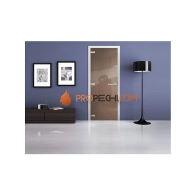 Стеклянная межкомнатная дверь DoorWood с фотопечатью Ral 1236, 2000х800 мм