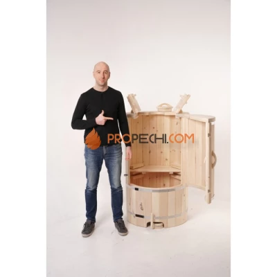 Фитобочка круглая НКЗ STANDARD из кедра, (ШИП-ПАЗ), диаметр 78 см, высота 130 см / 40 мм