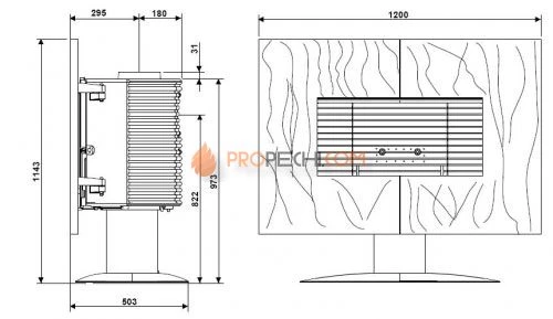 Печь-камин Invicta Gaya Ardoise 