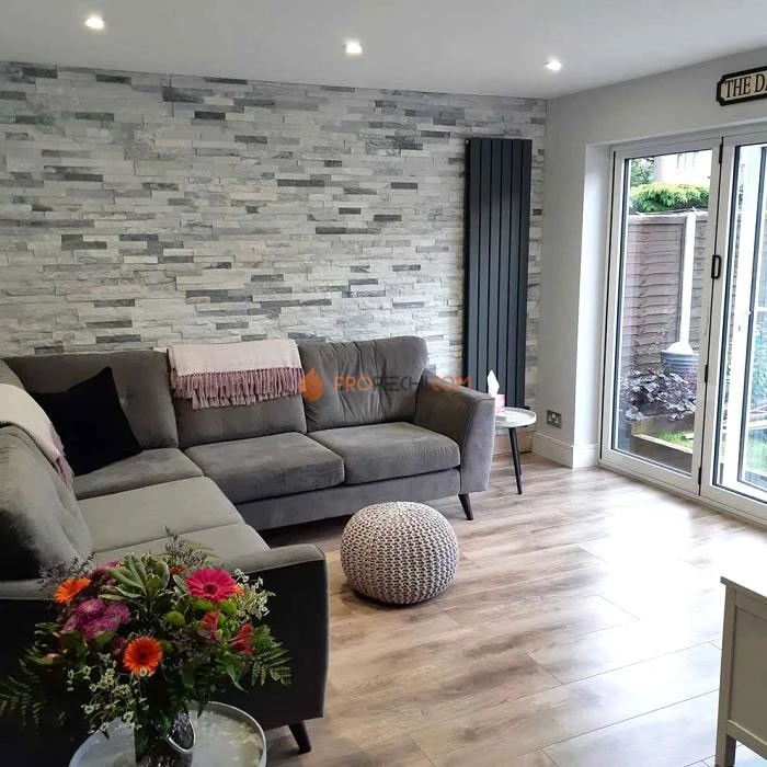 Панель Неоклассик бело-серый (600х150мм) упак. (6шт/0,54м2)