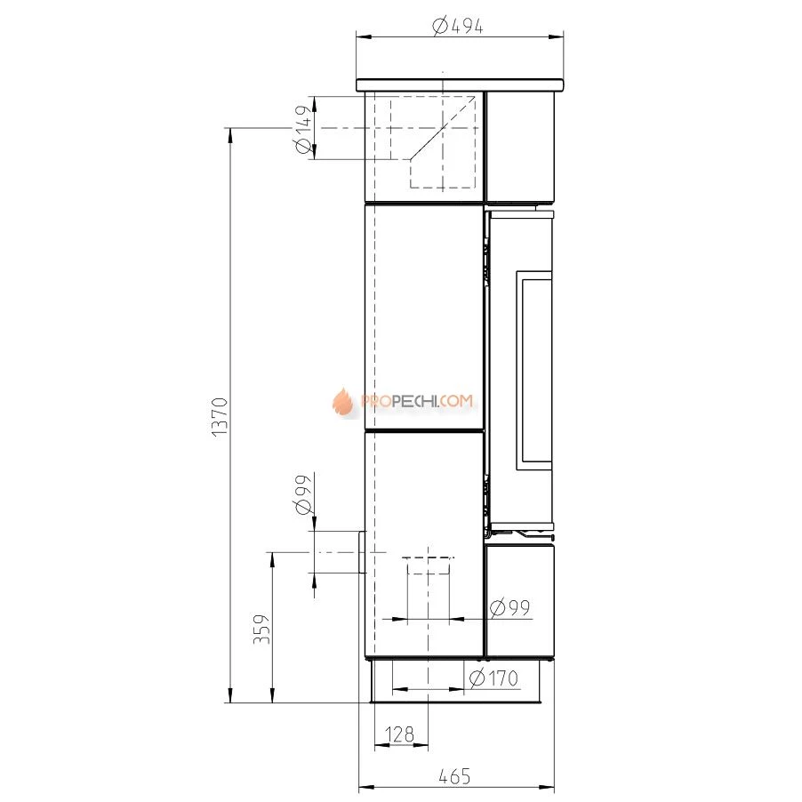 Печь-камин Thorma ATIKA Extra Serpentino