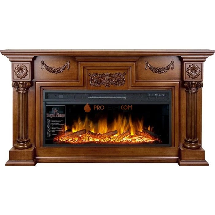 Каминокомплект Royal Flame London - Орех с очагом Vision 42 LOG LED